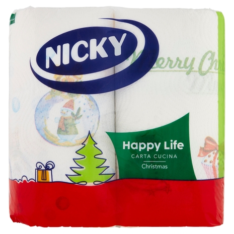Nicky Happy Life Carta Cucina Christmas 2 pz